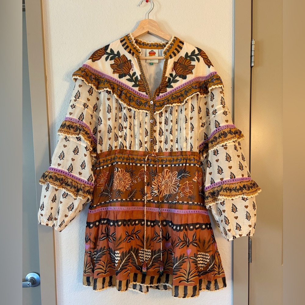 FARM Rio Ainika Multicolor Embroidered dress